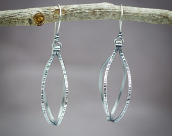 Swingy Double Hoop Earrings in Sterling Silver Silver Hoops