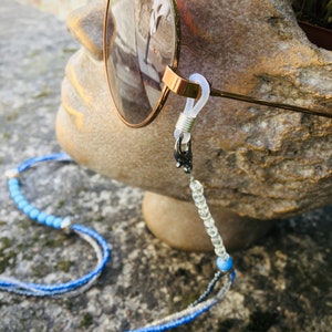 Corrente para óculos de sol, colar para máscara facial, porta-cartões de identidade ou apenas uma pulseira: use do seu jeito! Contas recicladas