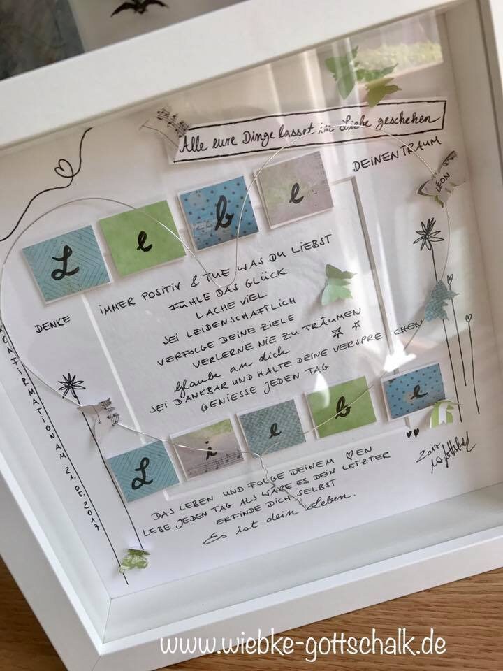 Bild " Lebe DEIN Leben" zur Konfirmation Etsy.de