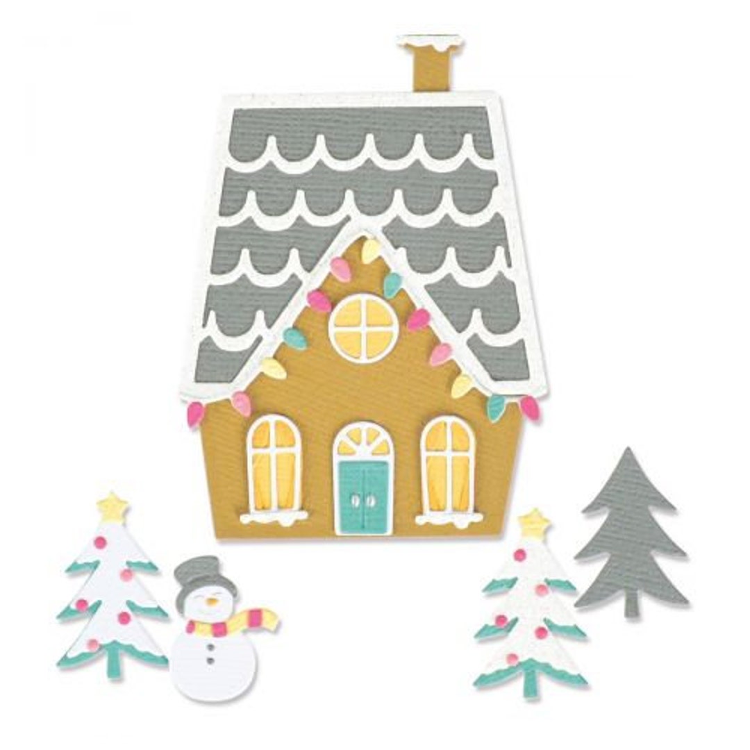 Sizzix Die Cuts Thinlits gingerbread House card Making and Etsy UK