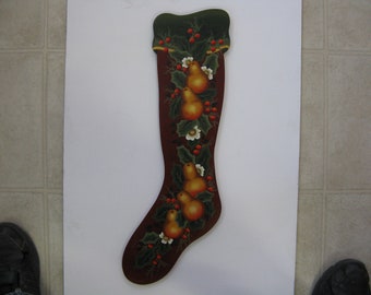 Wood Christmas stocking