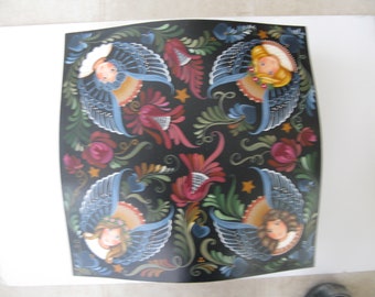 Butterfly shaped box painted with Angels