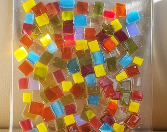 Fused Glass Window  Sun Catcher Squares