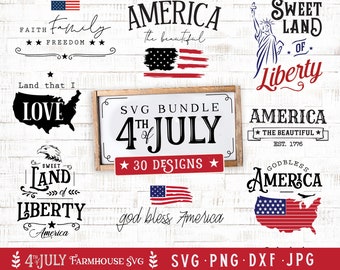Patriotic SVG - fourth of july svg - 4th of July SVG Bundle - 4th of July svg - Independence day svg - Cricut - America Svg