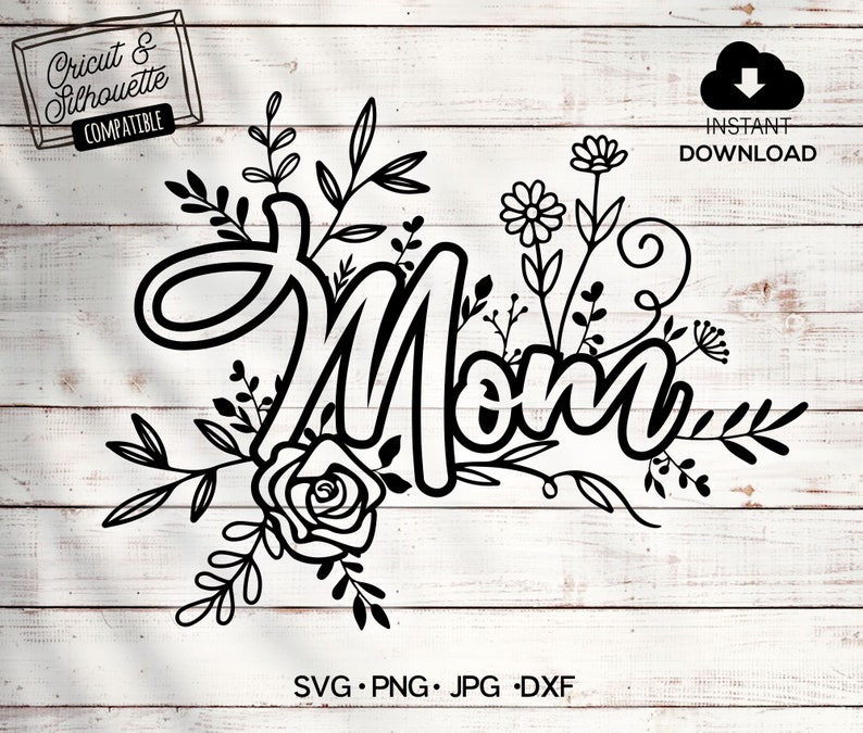 Download Mom SVG Mom Flower svg Mother's Day SVG Split Monogram | Etsy