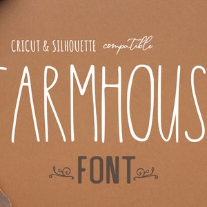 Skinny Font, Rae Dunn Font,  FARMHOUSE FONT SVG, Rae Dunn Inspired Font, Font for Cricut, ttf font