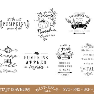 Rustic fall svg bundle Pumpkin patch svg Farmhouse fall svg | Etsy
