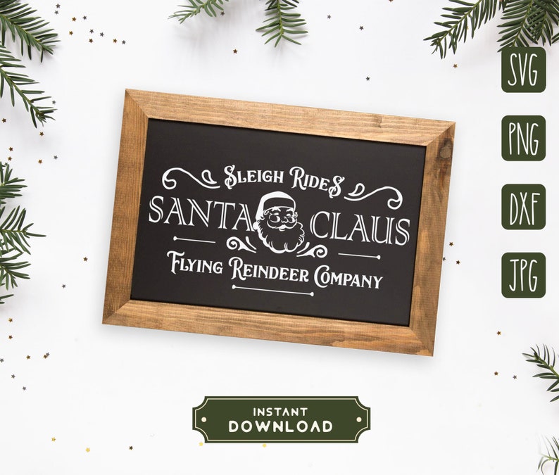 Download Tags Farmhouse Christmas Sign Svg Santa Claus Svg Rustic Christmas Sign Svg Sleigh Rides Svg Christmas Svg Vintage Christmas Sign Paper Party Supplies