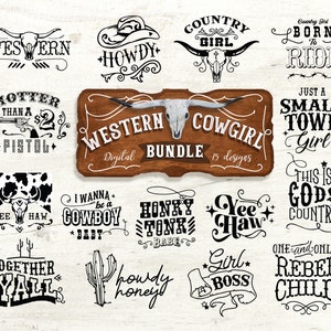 Cowgirl Svg Bundle - Western svg - Southern SVG - Country SVG - Howdy svg - Wild West - boho svg - cricut silhouette svg dxf png