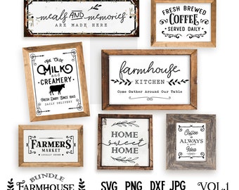 Farmhouse Kitchen Sign SVG Bundle: Home Decor (Digital Download)