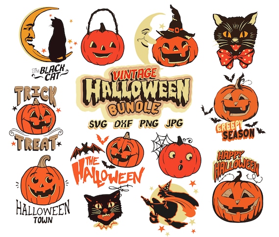 Old HALLOWEEN Svg Printable Vintage Halloween Vintage - Etsy