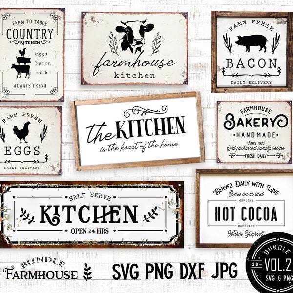 Farmhouse Sign Making SVG | Svg Sign Bundle | Kitchen sign svg | Kitchen Farmhouse svg | Bakery svg | file for cut