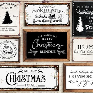 Paquet de Noël SVG - 30 DESIGNS - Ferme Noël SVG - Noël svg - Enseigne de ferme Svg - Ferme Fresh Svg - Arbres de Noël Svg