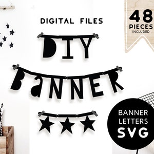 Carta Banner SVG, Carta Garland svg, Bandera de San Valentín SVG, San Valentín svg, Banner holidays, Nordic Font SVG Diy, Banner svg