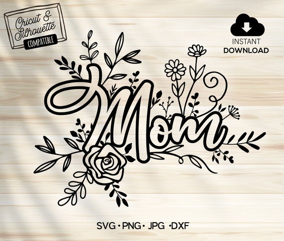 Download Mom Svg Mom Flower Svg Mother S Day Svg Split Monogram Etsy