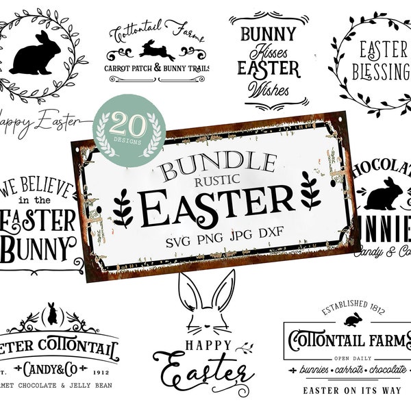 Easter svg bundle | Easter svg | Happy Easter svg | Easter farmhouse svg | Easter Rustic Svg | Cricut | farmhouse easter decor