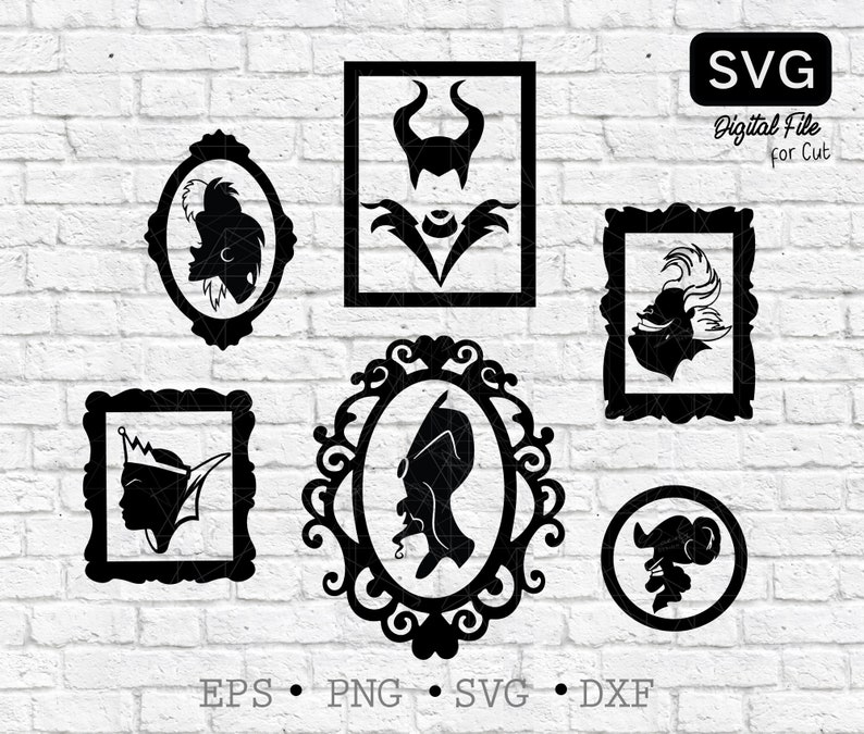 Bundle Villains SVG Villains Silhouette Villains Frames | Etsy