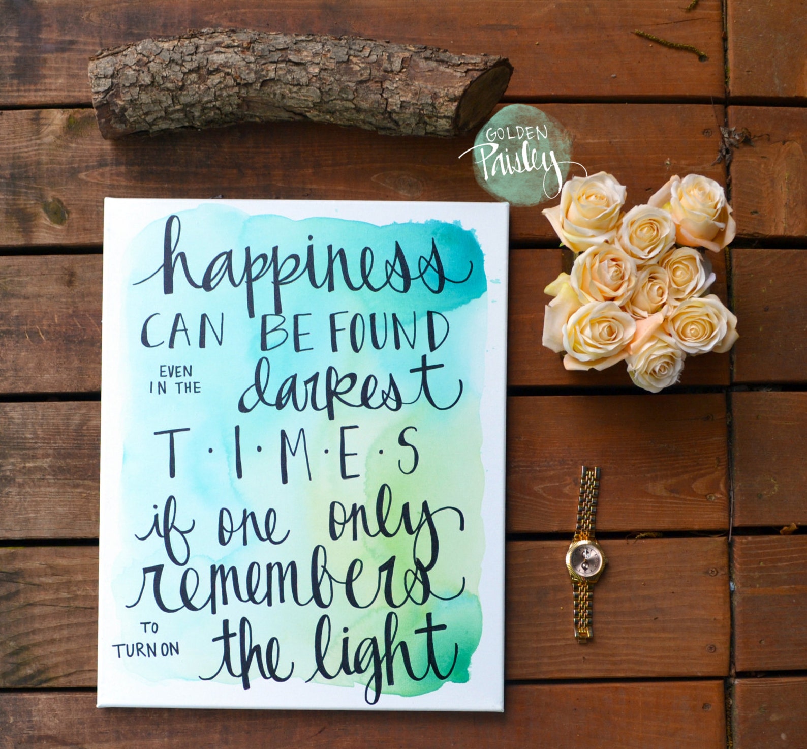 Inspirational Quote Canvas Art Sign | Hand Lettered Quote Wall Art ...