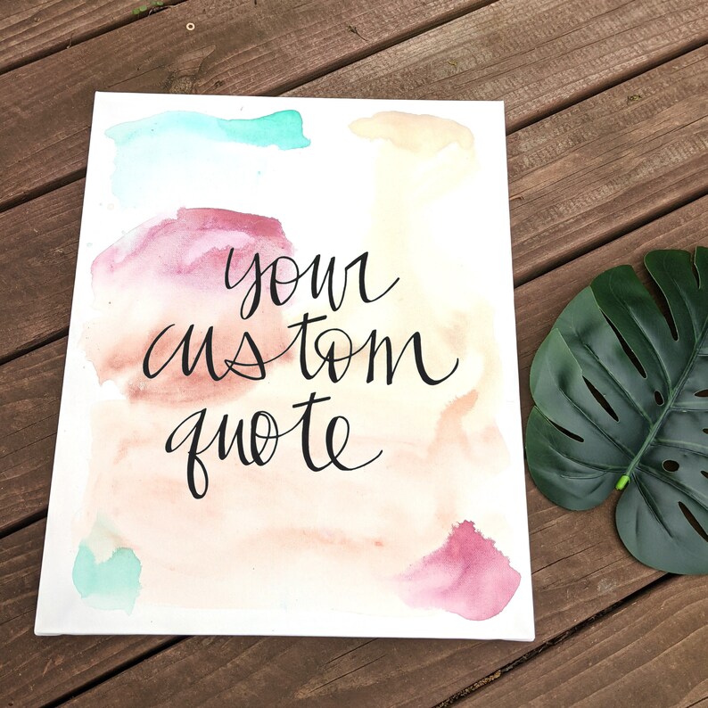 Custom Quote Wall Art Sign | Custom Hand Lettered Quote Wall Art ...