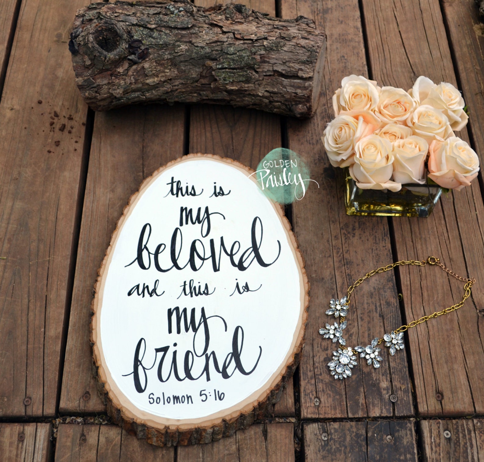 Bible Verse Wood Sign Painting Wall Hanging Scripture Wedding Etsy