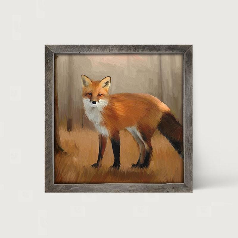 Standing Fox - [framed Print] Perfect Woodland Animal Lovers