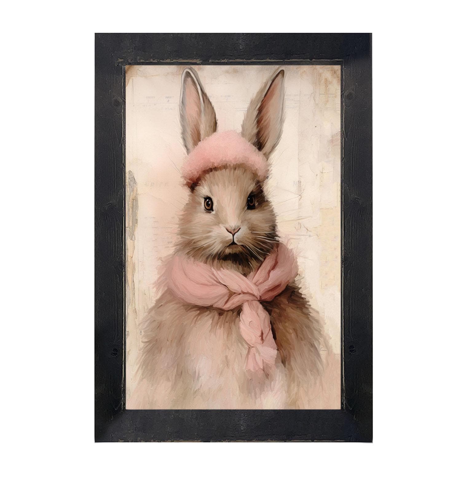 Claire Vertical: [framed Print]| Bunny Painting | Whimsical Hare