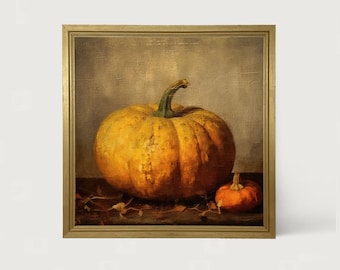 Autumn Pumpkin [Framed Print] Fall harvest pumpkin painting, Autumn decor | Perfect for capturing the essence of Fall!