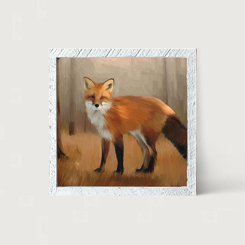 Standing Fox - [framed Print] Perfect Woodland Animal Lovers