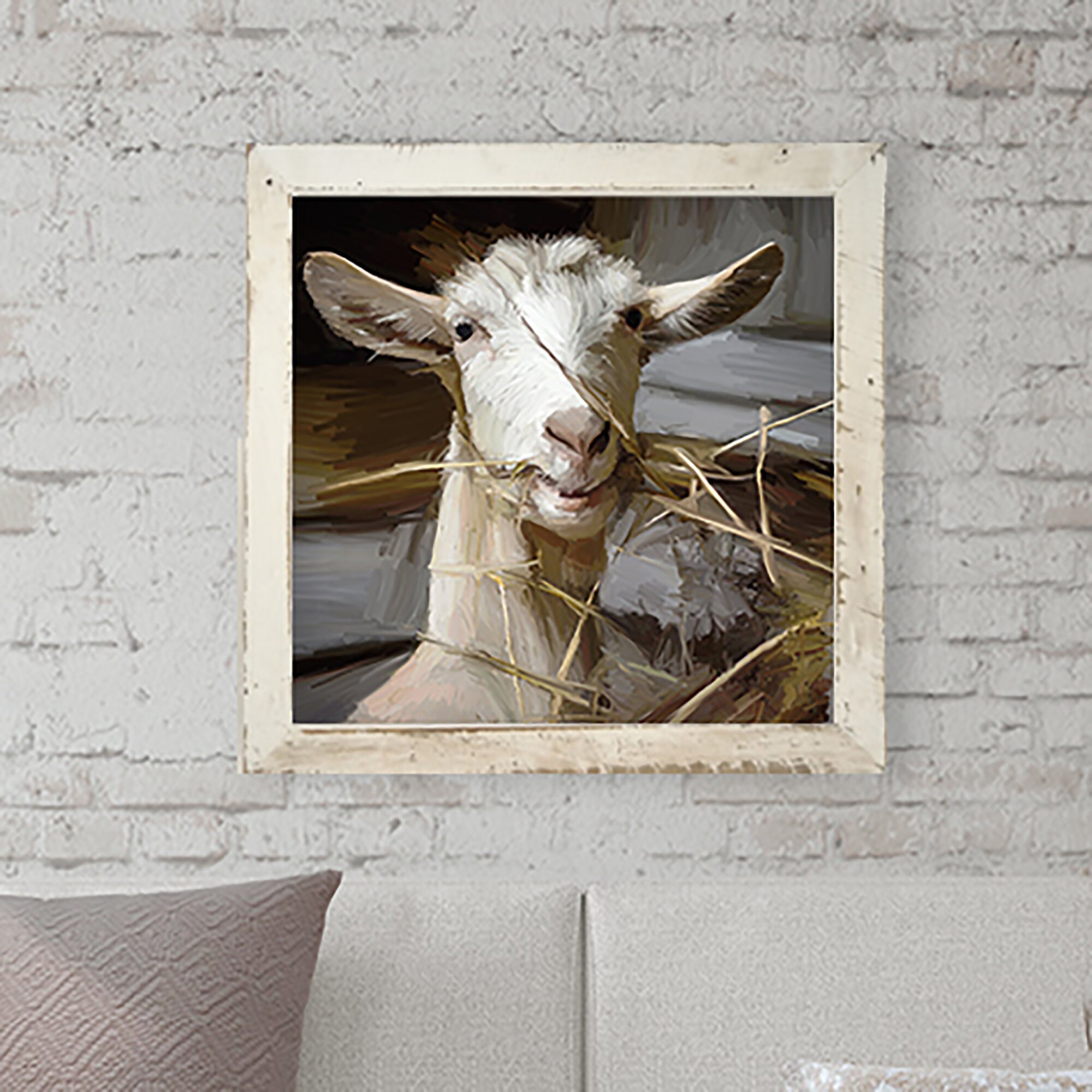 Framed Goat Print from an original painting Etsy