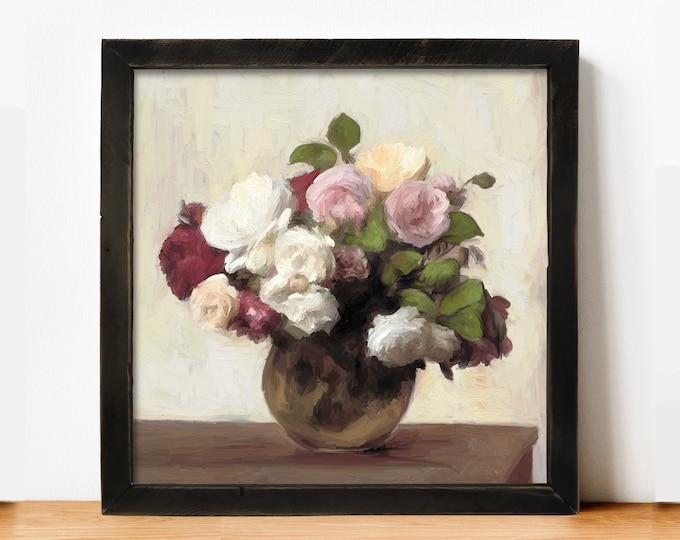 Steve's Peonies: [Framed Print] Beautiful botanical pictures that works great with farmhouse decor!