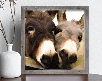Donkeys Metal Wall Art Print - Etsy