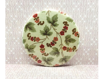 Pocket mirror, compact mirror, gift for her, mirror for purse, hand mirror, makeup mirror, vines and leaves, mirror, stocking stuffer