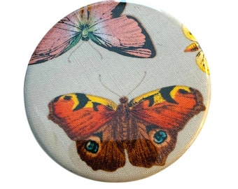 pocket mirror, compact mirror, mirror, gift for her, hand mirror, makeup mirror, stocking stuffer, butterfly mirror