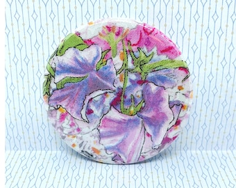 Pocket mirror, compact mirror, gift for her, mirror for purse, hand mirror, makeup mirror, pink roses mirror, stocking stuffer