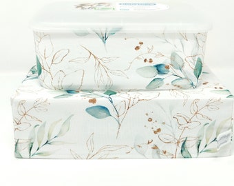 From 17,90 Euro, Eucalyptus Bouquet - covers, care wipes box cover 100 or 150 wipes, wet wipes box cover, SET