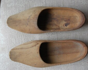 antique dutch wooden shoes