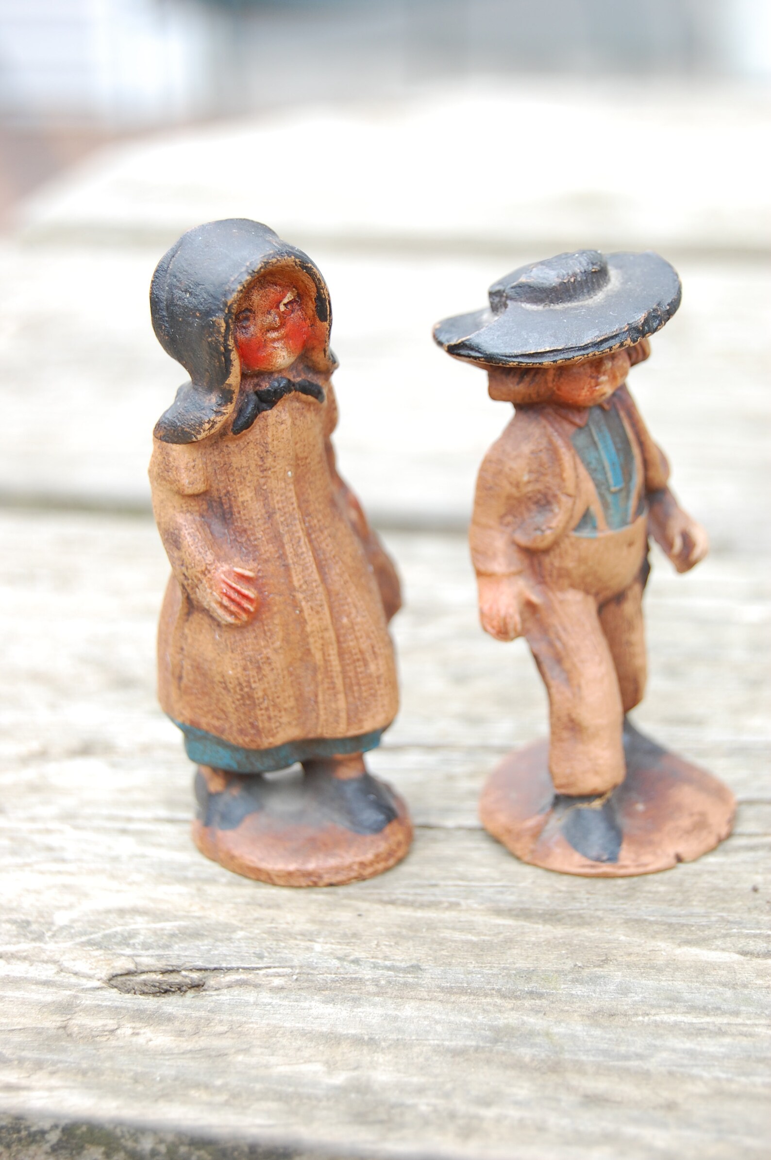 Vintage Amish Boy and Girl Figurines John Wright Amish Etsy