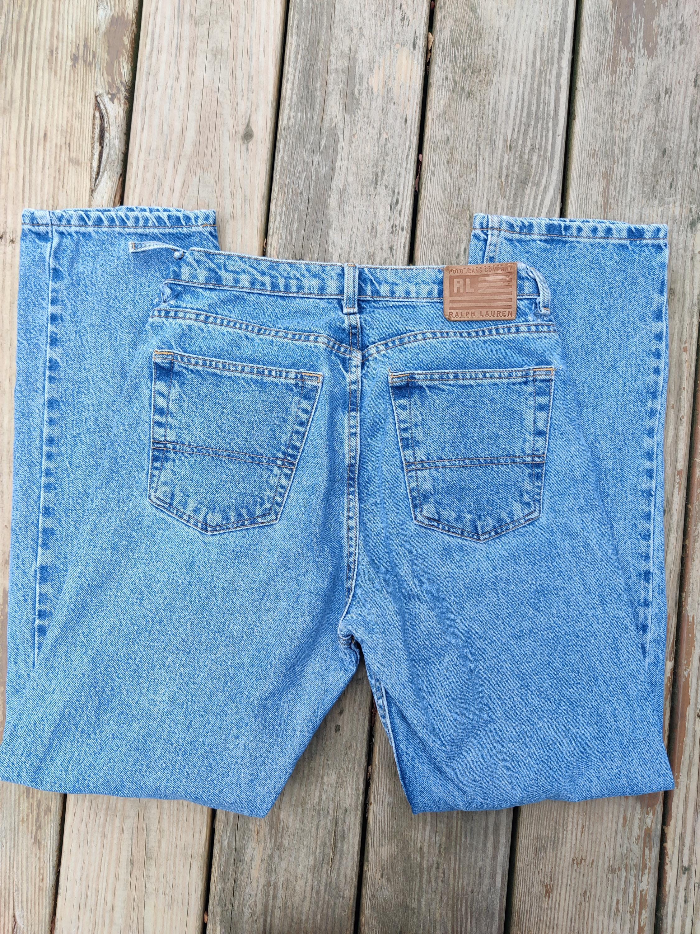 Polo Jeans Co. レザーパンツ 30X32 90s Polo Ralph Lauren Jeans 30x32 Y2K Relaxed Straight Faded