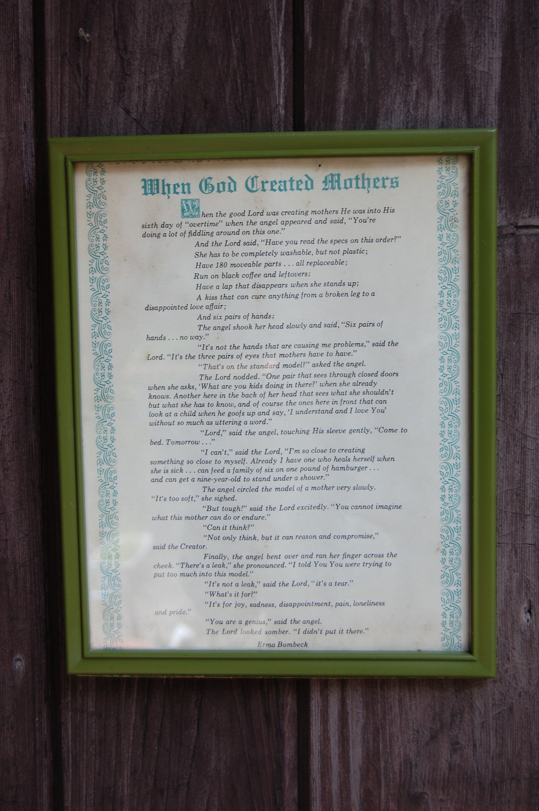 erma bomback date of quote about july 4