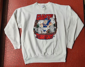 NY Giants Territory 1990 Sweatshirt XL All Points Sportswear USA Cartoon Crewneck