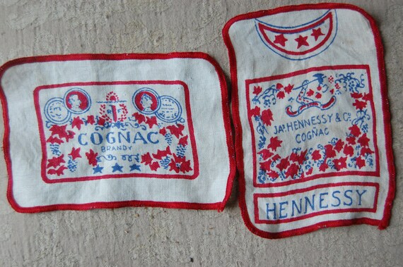 Hennessy Cognac Patches - Vintage Alcohol Advertis