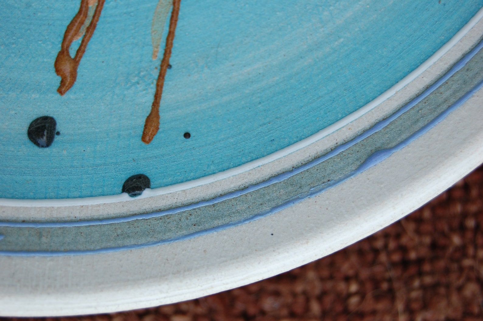 Southwestern Native American Pottery Plate Unglazed Impressed Etsy