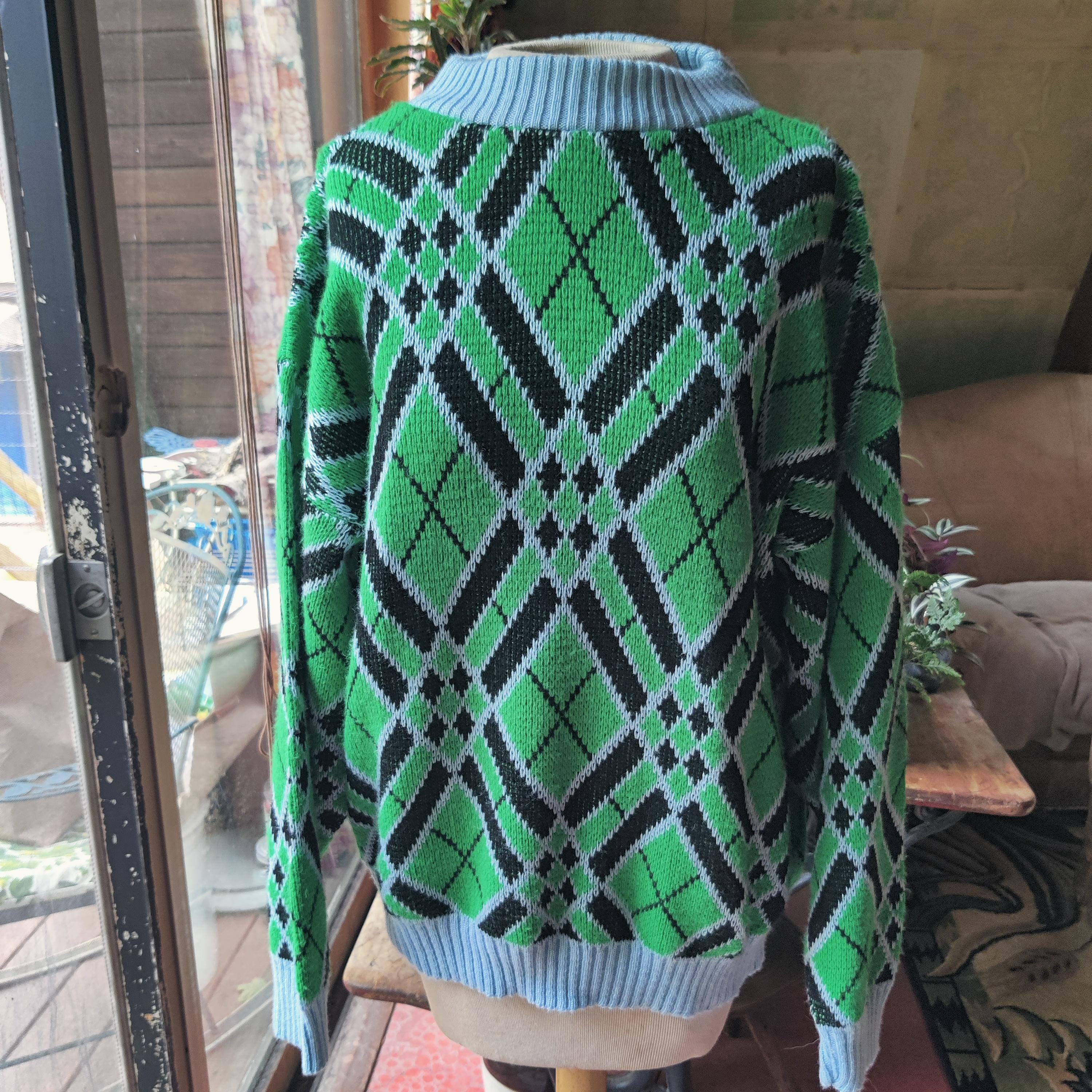 トップス house on the hill Argyle tops 80 80s Argyle Sweater - Etsy