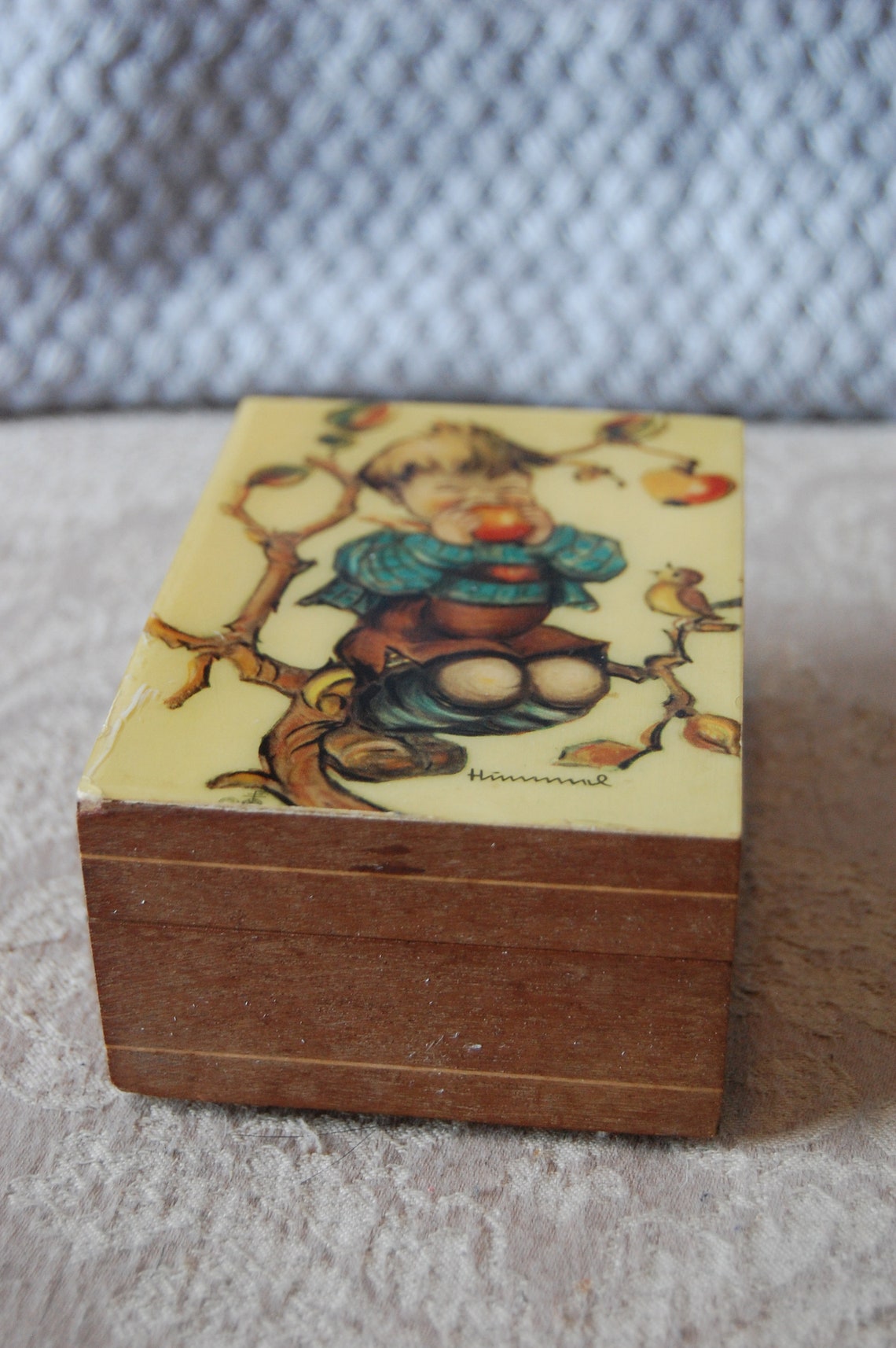 Hummel Wood Music Box Edelweiss Swiss Musical Movement Etsy