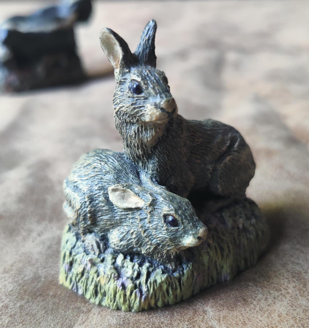 70s the Bronze Menagerie Lot of 4 Rabbits Chipmunks Skunks Prairie Dogs ...