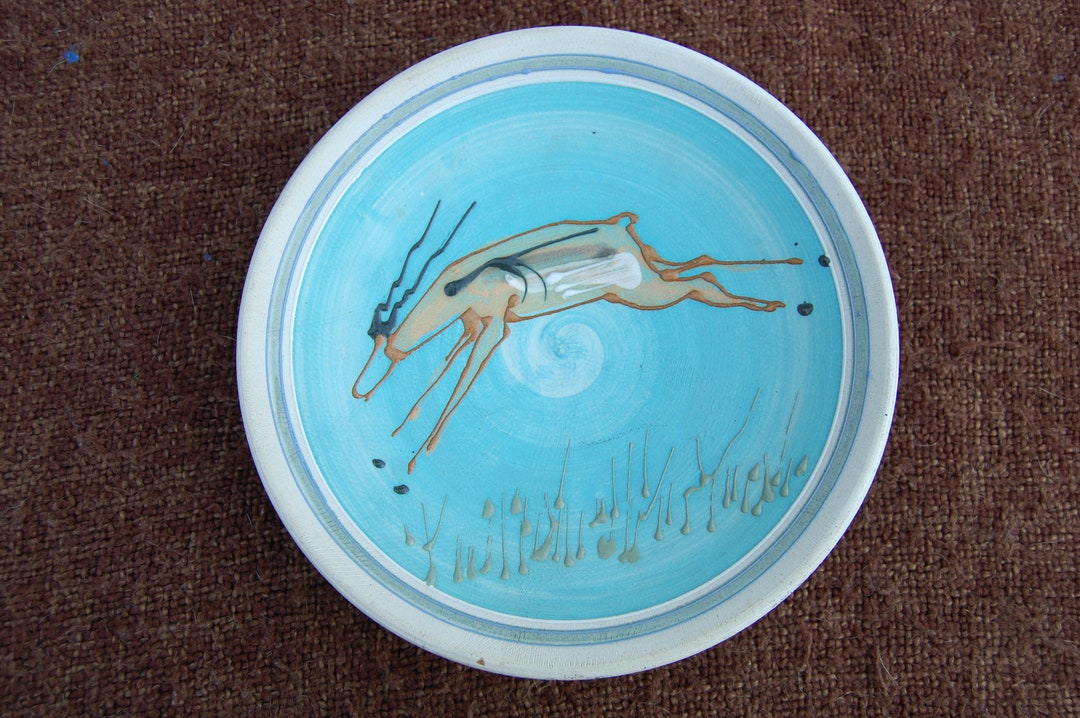 Southwestern Native American Pottery Plate Unglazed Impressed Etsy