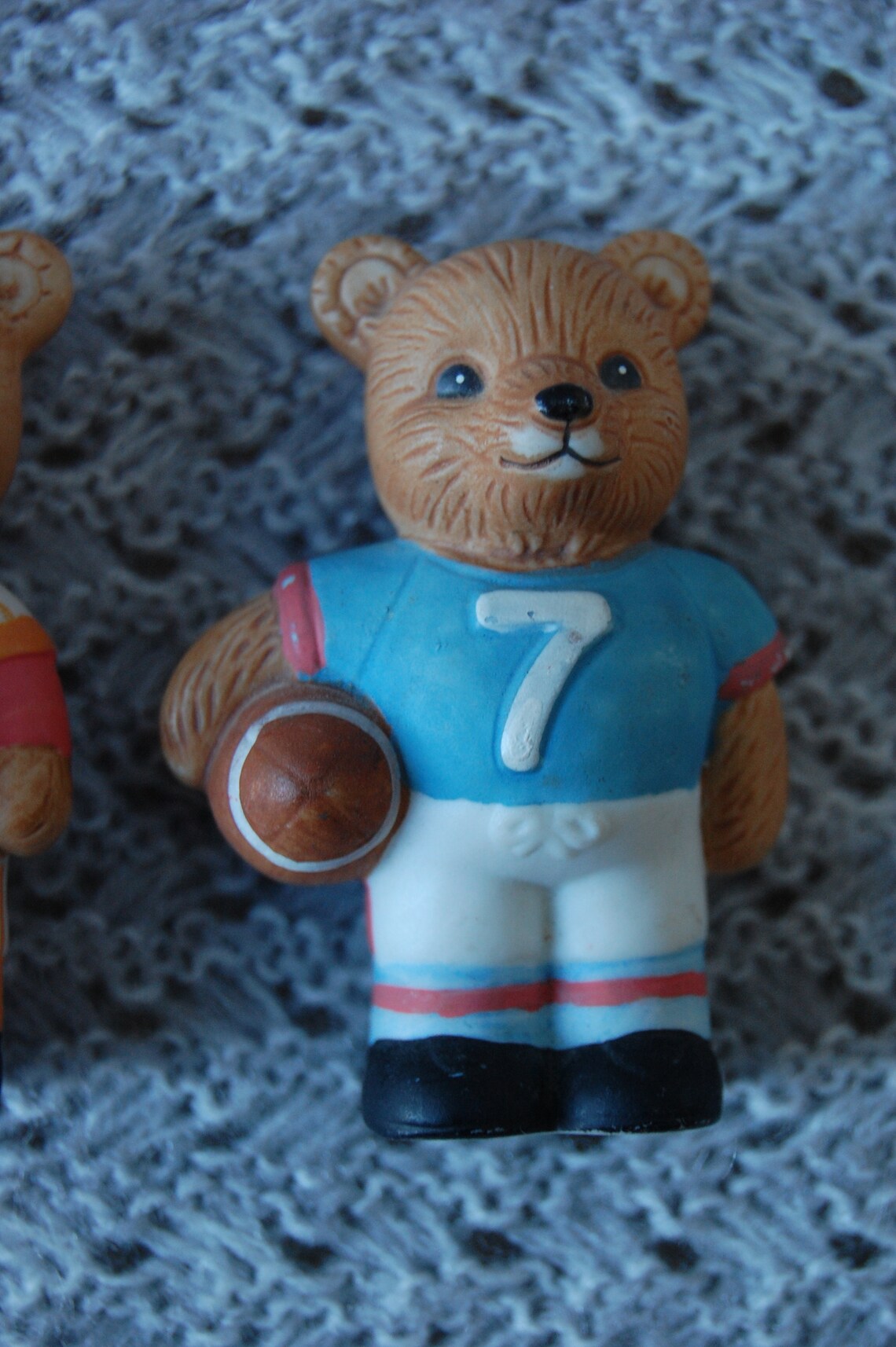 Ceramic Sports Teddy Bears Football Baseball Soccer Basketball Etsy