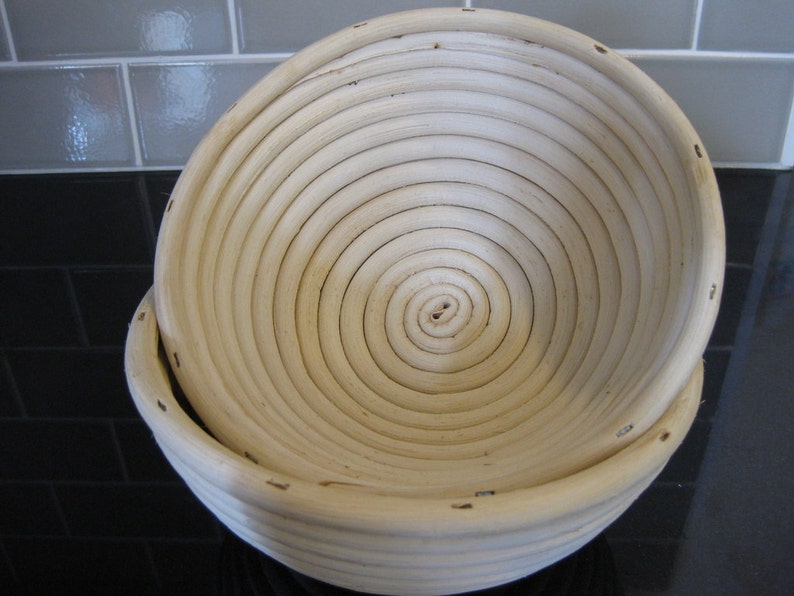 Large Round Handmade Cane Bread Proving Basket / Etsy