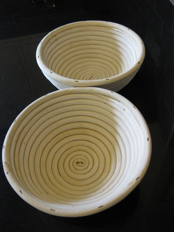 Large Round Handmade Cane Bread Proving Basket / Etsy
