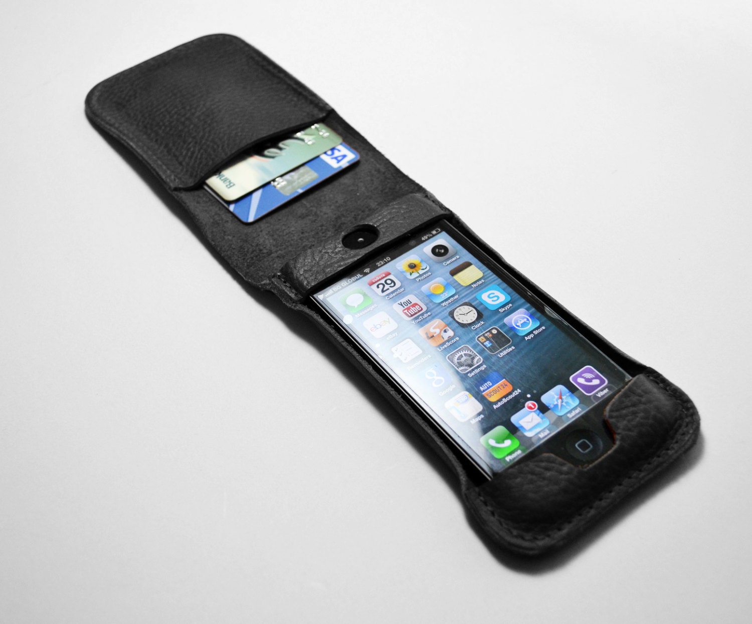 Iphone 5 Case & Card Holder Etsy